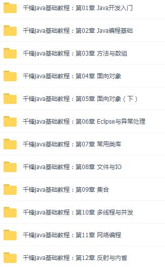 千峰教育java最新基础入门教程-1