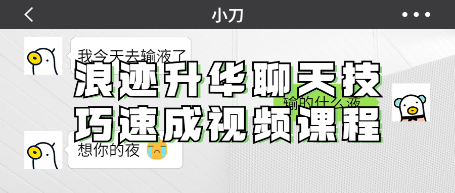 浪迹升华聊天技巧速成视频课程-1