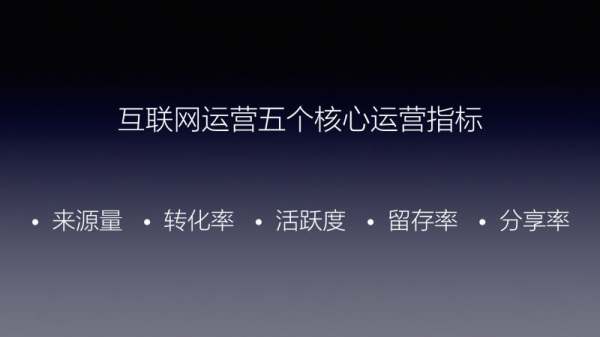 运营体系:浅谈5个运营核心指标-1 运营体系:浅谈5个运营核心指标-1