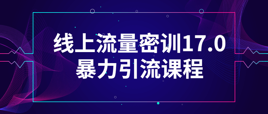 线上流量密训17.0暴力引流课程-1 线上流量密训17.0暴力引流课程-1
