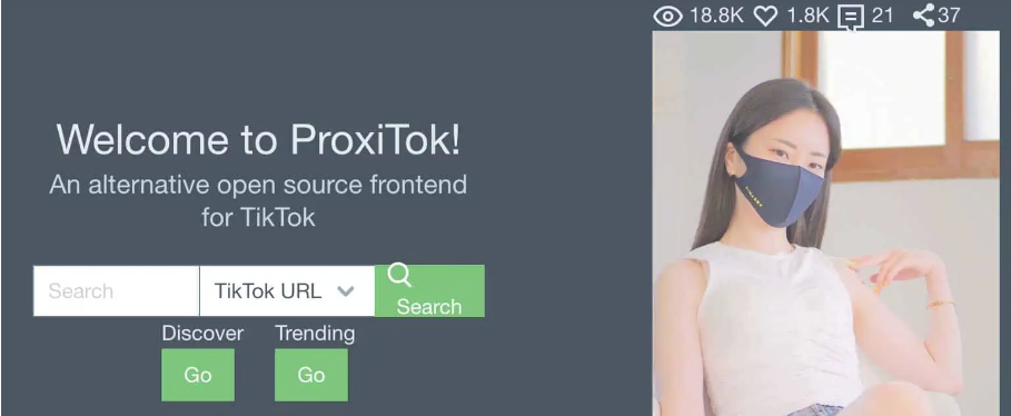 ProxiTok-开源国际版抖音TikTok网页PHP版