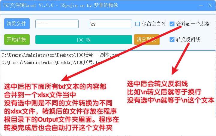 吾爱版TXT文本转Excel实用小工具