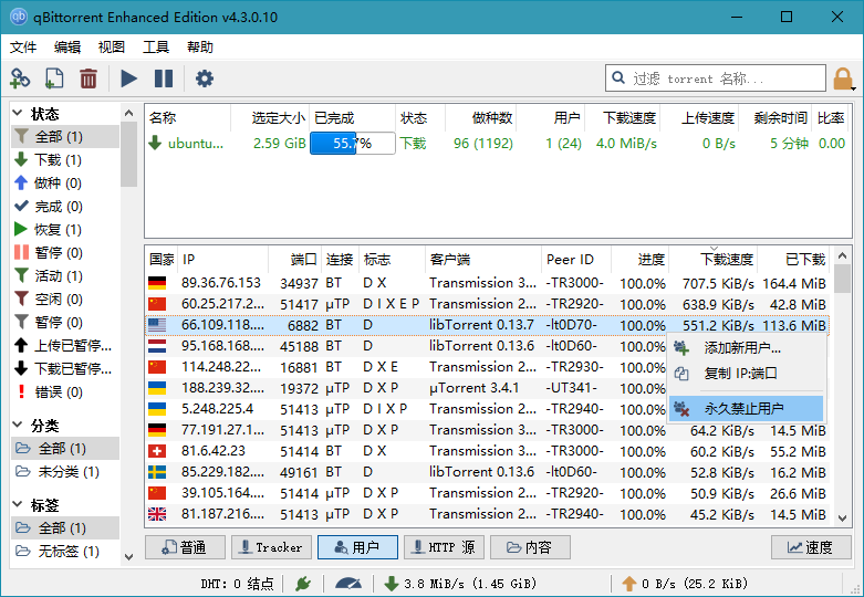 BT下载利器qBittorrent 4.6.4.1便携增强版