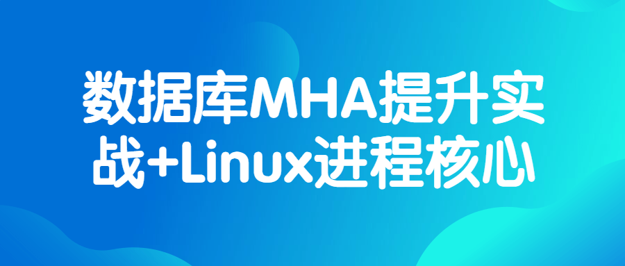 数据库MHA提升实战+Linux进程核心课