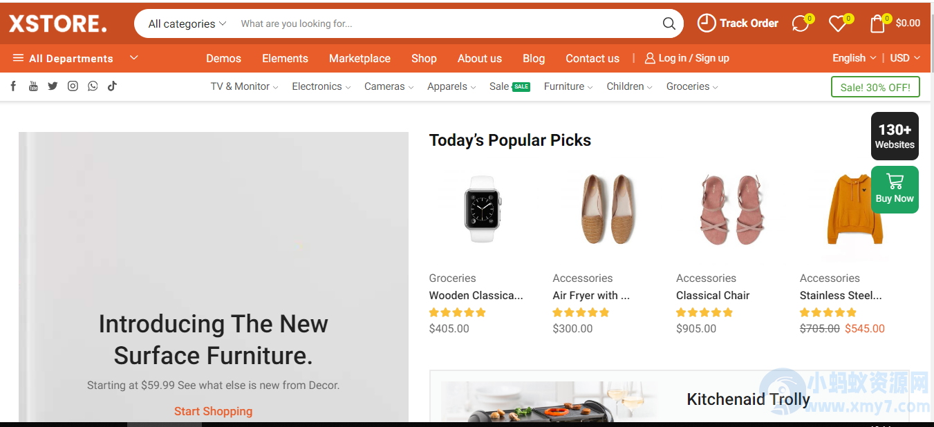 WordPress主题–Xstore v9.5.3 Woocommerce主题 破解版下载