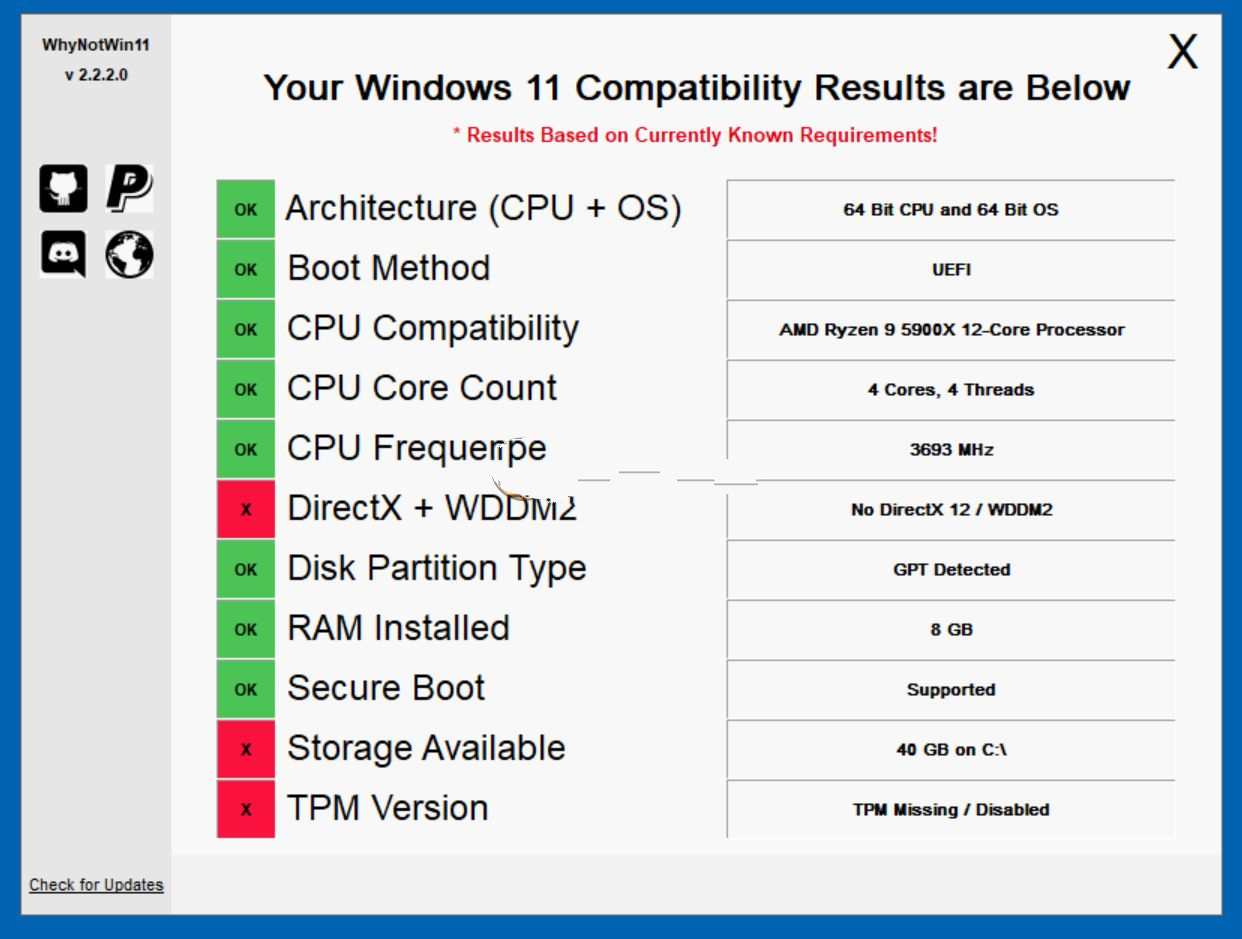 点击查看原图 WhyNotWin11(win11检测工具)v2.7.0.0工具