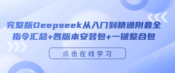 点击查看原图 完整版Deepseek从入门到精通安装包一键整合包