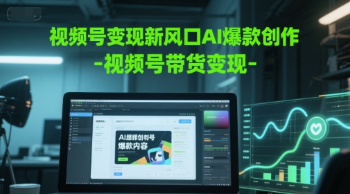视频号变现新风口AI爆款创作视频号带货变现