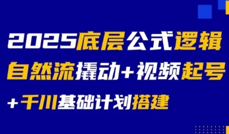 点击查看原图 大明老师2025自然流视频起号千川基础计划搭建