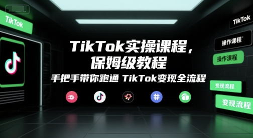 倪楠TikTok实操课带你跑通TikTok变现全流程