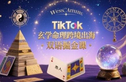 点击查看原图 TikTok玄学命理跨境出海双语掘金课知识