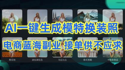 AI制作一键生成模特换装照，电商蓝海副业，接单供不应求-免费资源网-第16张图片