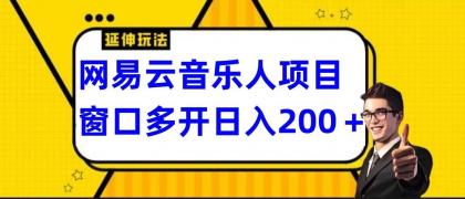 网易云音乐人项目，窗口多开日入200+-免费资源网-第16张图片