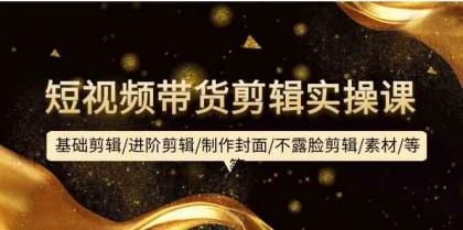 短视频带货剪辑实操课：基础剪辑/进阶剪辑/制作封面/不露脸剪辑/素材/等等-免费资源网-第16张图片