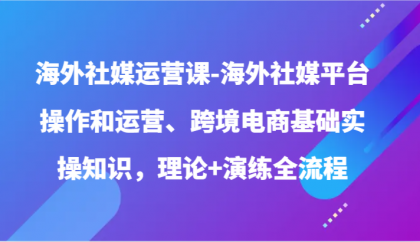 海外社媒运营课-海外社媒平台操作和运营、跨境电商基础实操知识，理论+演练全流程-免费资源网-第16张图片