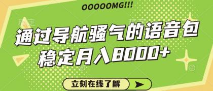 骚气的导航语音包，自用的同时还可以作为项目操作，月入8000+-免费资源网-第16张图片