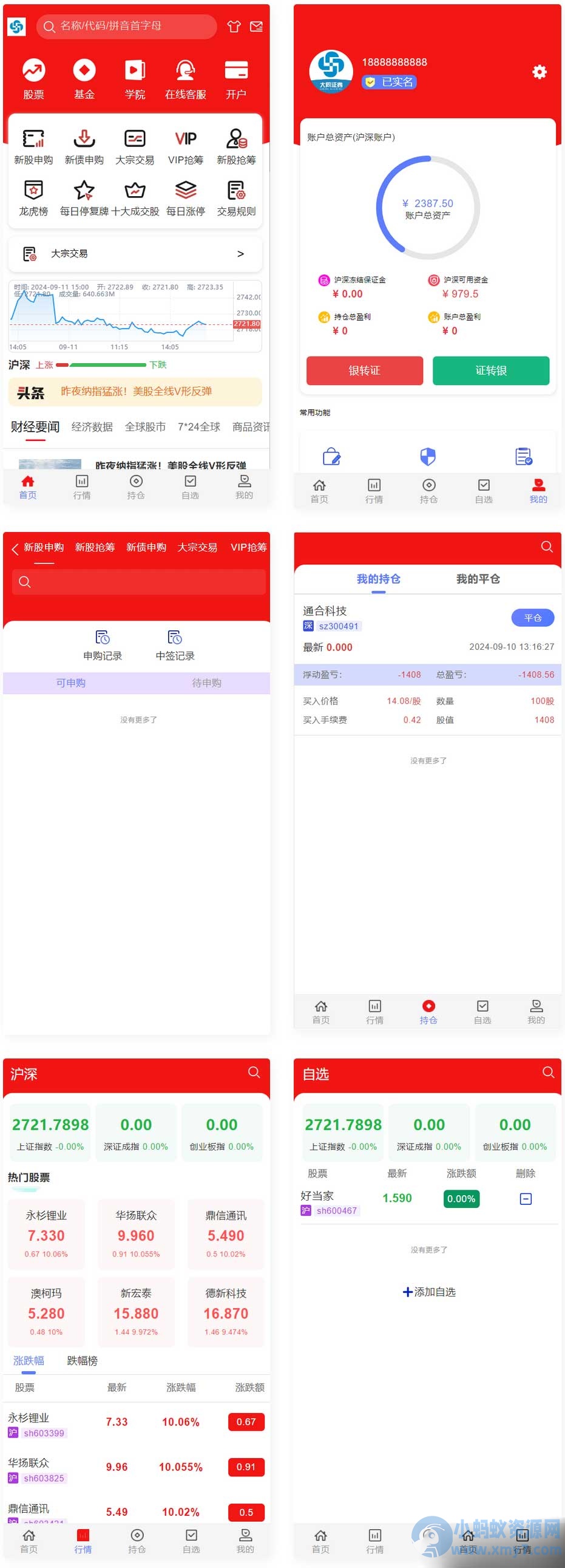红色UI的2024股票系统源码