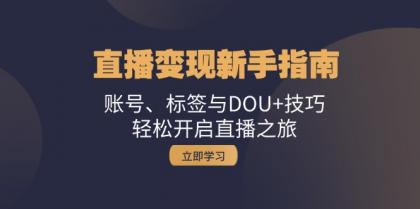 直播变现新手指南：账号、标签与DOU+技巧，轻松开启直播之旅-免费资源网-第14张图片
