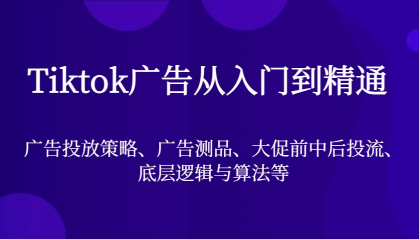 Tiktok广告从入门到精通，广告投放策略、广告测品、大促前中后投流、底层逻辑与算法等-免费资源网-第16张图片