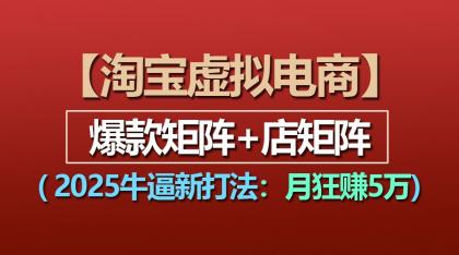 【淘宝虚拟项目】2025牛逼新打法：爆款矩阵+店矩阵，月狂赚5万-免费资源网-第18张图片