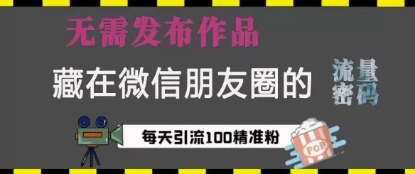 藏在微信朋友圈的流量密码，无需发布作品，单日引流100+精准创业粉-免费资源网-第17张图片