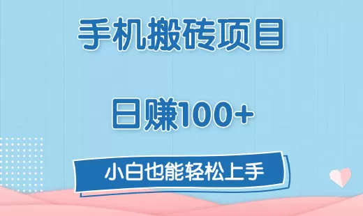 手机搬砖项目，日赚100+，小白也能轻松上手-免费资源网-第17张图片