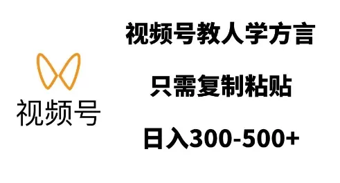 视频号教人学方言，只需复制粘贴，日入多张-免费资源网-第17张图片