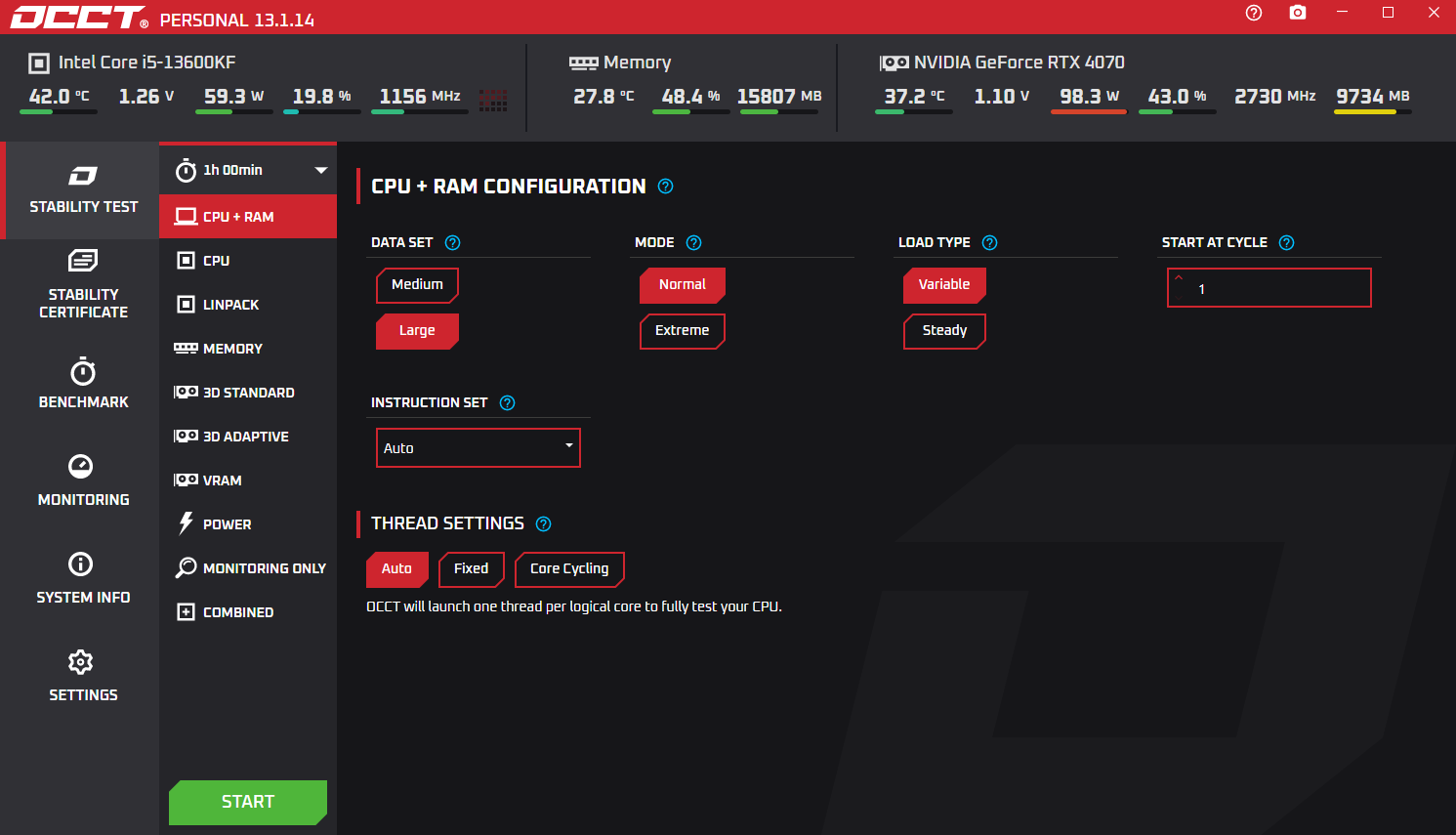OCCT电脑硬件测试 v13.1.14.99 便携版-免费资源网-第16张图片