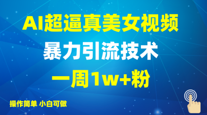 2025AI超真实美女丝袜暴力行为引流方法，一周1w 粉，使用方便小白可做，躺着赚钱视频收益-免费资源网-第12张图片