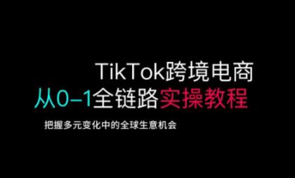 TikTok跨境电子商务从0-1全链路营销多方位实际操作实例教程，掌握多元化发展中全球买卖机遇-免费资源网-第12张图片