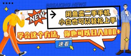 淘宝闲鱼二手手机，新手也能快速上手，懂得用这种方法，你就可以日入800-免费资源网-第12张图片