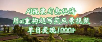 AI视觉效果治愈经济发展：用ai重新构建超写实美景视频，单日转现好几张-免费资源网-第12张图片