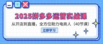 2025拼多多运营实战课，从开店到直播，全方位助力电商人（40节课）-免费资源网-第12张图片
