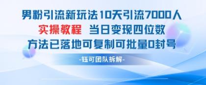 粉丝引流方法新模式10天引流方法7000人当日转现四位数复制推广可大批量0封禁-免费资源网-第13张图片