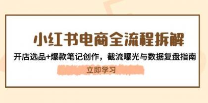 小红书电商全流程拆解：开店选品+爆款笔记创作，截流曝光与数据复盘指南-免费资源网-第13张图片