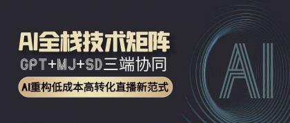 AI全栈技术矩阵：GPT+MJ+SD三端协同，AI重构低成本高转化直播新范式-免费资源网-第17张图片