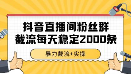 抖音直播间粉丝群截流，稳定采集数据全行业通用 2000+数据一天-免费资源网-第17张图片