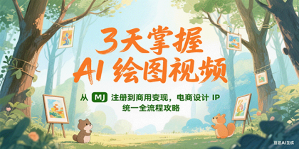 3天掌握AI绘图视频，从MJ 注册到商用变现，电商设计IP统一全流程攻略-免费资源网-第17张图片