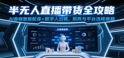半无人直播带货全攻略：AI音咖智能配音+数字人出镜，解决账号矩阵与平台违规难题-免费资源网-第17张图片