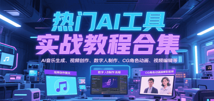 热门AI工具实战教程合集，AI音乐生成、视频创作、数字人制作、CG角色动画、视频编辑等-免费资源网-第19张图片